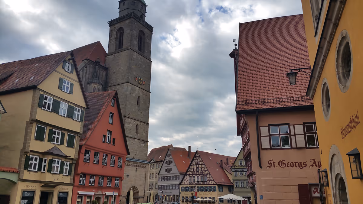 Mittelalterliche Fachwerkarchitektur in Dinkelsbühl